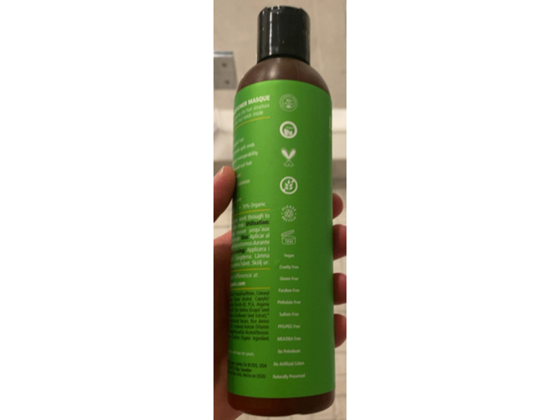 Derm Organic Deep Conditioner Masque, Argan Oil, 8 fl oz/236 mL