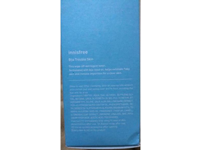 Innisfree Bija Trouble Skin Astringent Toner, Bija Seed Oil & Salicylic Acid, 6.76 fl oz/200 mL