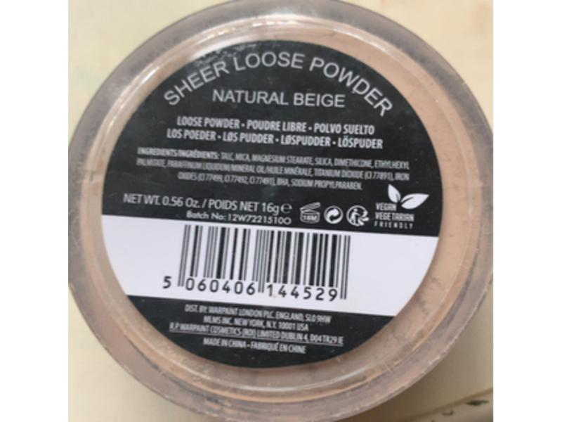 W7 Sheer Loose Powder, Natural Beige, 0.56 oz/16 g