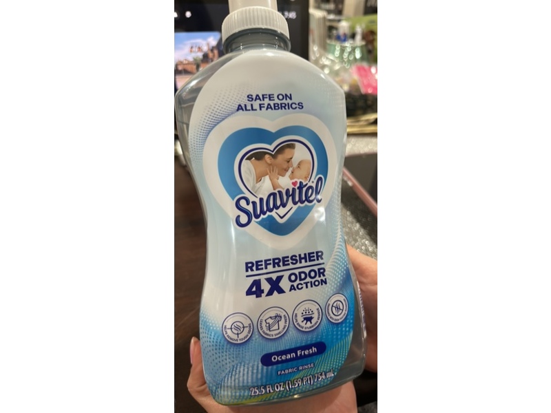 Suavitel Refresher 4X Odor Action Fabric Rinse, Ocean Fresh, 25.5 fl oz/754 mL