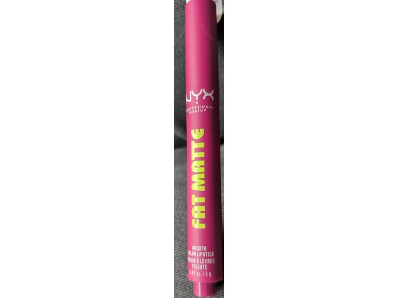NYX Professional Makeup Fat Matte Smooth Color Lipstick, Hibiscus Hug, 0.07 oz/2 g