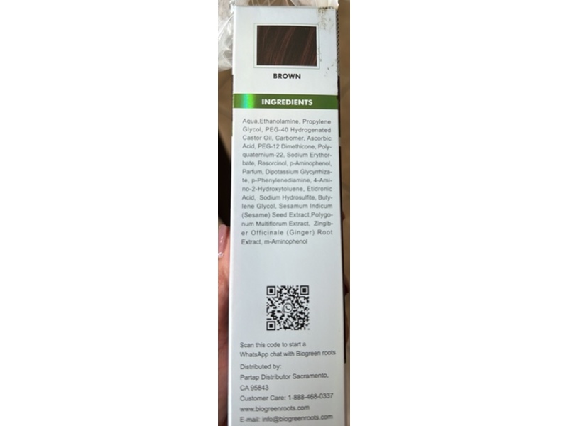 Biogreen Roots Hair Roots Touch Up Color Dye, Brown, 150 mL