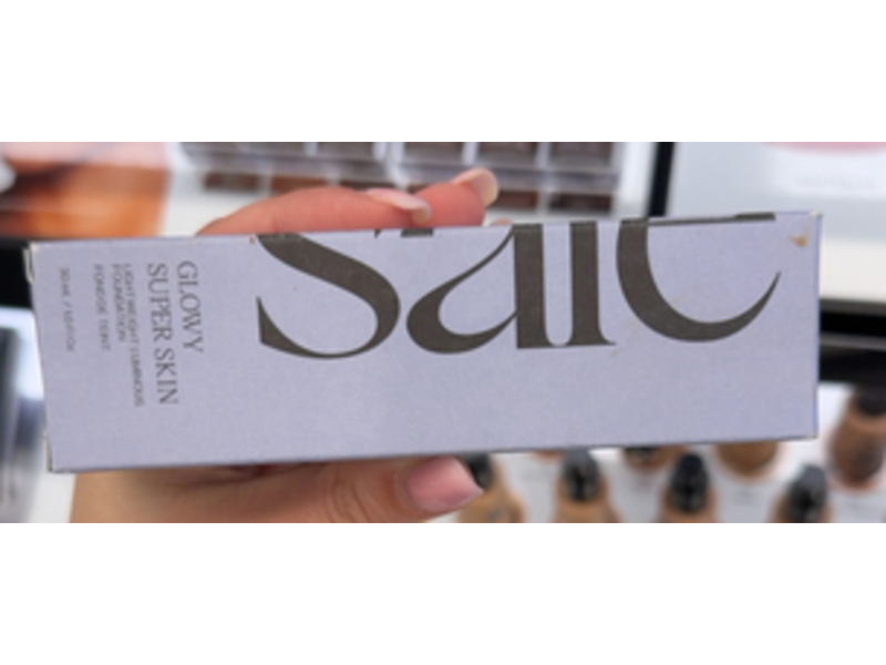 Saie Glowy Super Skin Lightweight Luminous Foundation,10 Light to Medium with Neutral Undertones, 1.0 fl oz/30 mL