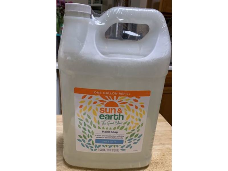 Sun & Earth Hypoallergenic Liquid Hand Soap, Fresh & Clean, 128 fl oz/1 Gallon, Pack Of 2