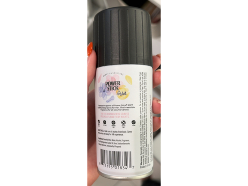 Power Stick Body Spray, Soft Floral, 3.5 oz/99 g