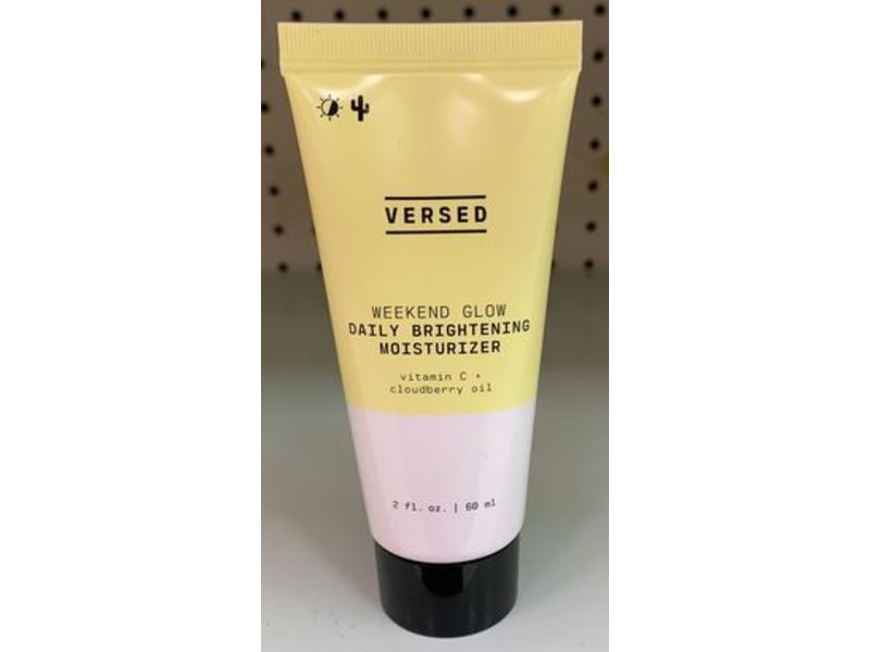 Versed Weekend Glow Daily Brightening Moisturizer Vitamin C + Cloudberry Oil, 2 fl oz/60 mL