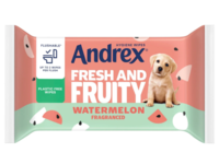 Andrex Fresh And Fruity Hygiene Wipes, Watermelon, Pack Of 12 - thumbnail 1
