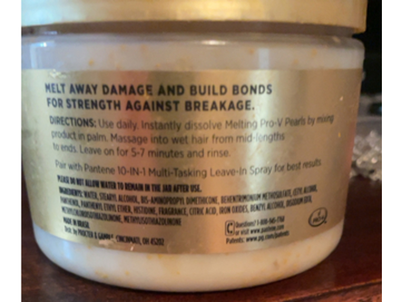 Pantene Miracle Rescue Intensive Bond Repair Mask, Pro - V Pearls, 10.1 fl oz/300 mL