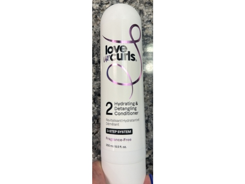 Love Ur Curls Hydrating & Detangling Conditioner, Fragrance Free, 8.5 fl oz/250 mL