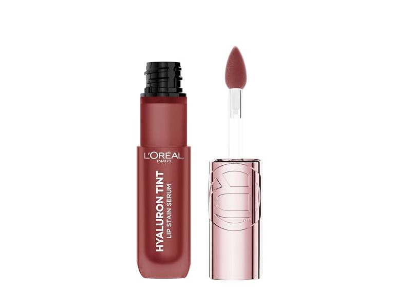 L'Oreal Paris Hyaluron Tint Lip Stain Serum, 521 Bordeaux Please, 0.16 fl oz/5 mL