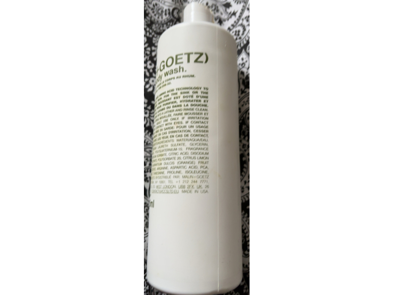 Malin+Goetz Rum Hand+Body Wash, 32 fl oz/945 mL