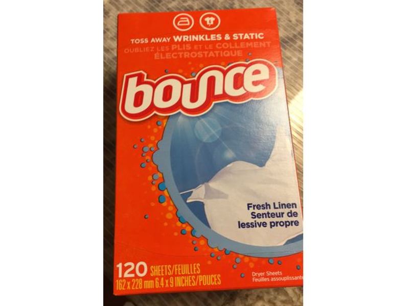 Bounce Dryer Sheets, Fresh Linen, 120 Count