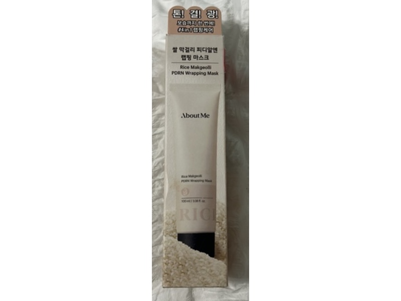 About Me Rice Makgeolli PDRN Wrapping Mask, Rice, 3.38 fl oz/100 mL