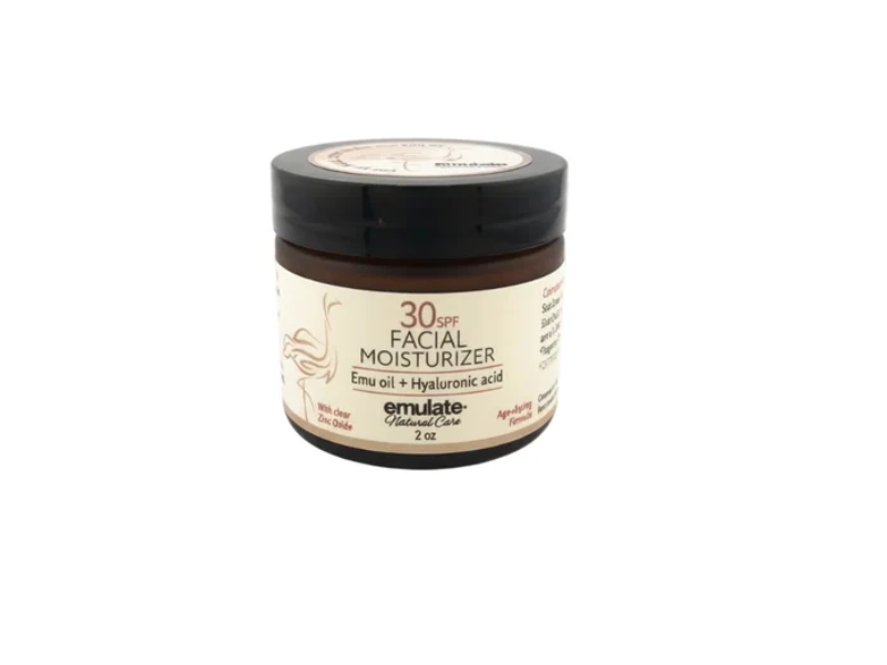 Emulate Natural Care Facial Moisturizer, Emu Oil + Hyaluronic Acid, SPF 30, 2 oz