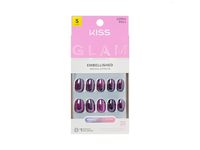 Kiss Glam Embellished Short Round Press On Nails, Simple Joys, 32 Count - thumbnail 1