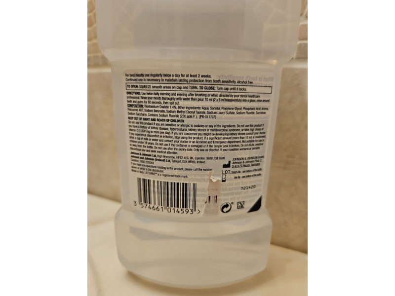 Listerine Advance Defense Sensitive Mouthwash, Fresh Mint, 500 mL