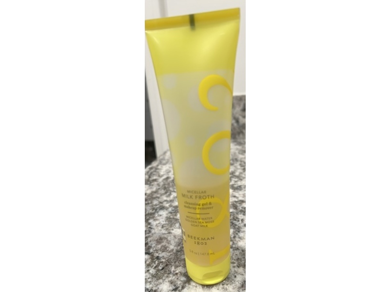 Beekman 1802 Micellar Milk Froth Cleansing Gel & Makeup Remover, 5 fl oz/147.8 mL
