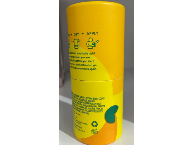 Clean Age Natural Deodorant, Citrus, 2 oz/60 g, Pack Of 3