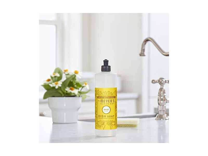 Mrs. Meyer's Liquid Dish Soap, Daisy Scent, 16 fl oz/473 mL