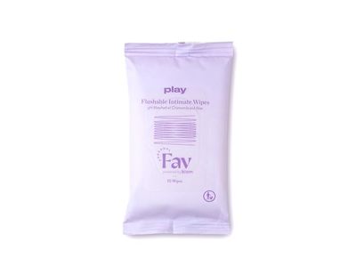 PersonalFav Play Flushable Intimate Wipes, 10 Count