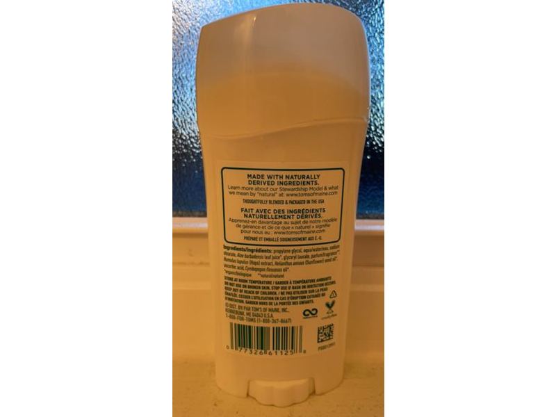 Tom's of Maine Long Lasting Deodorant, Fresh Apricot, 2.25 oz/64 g