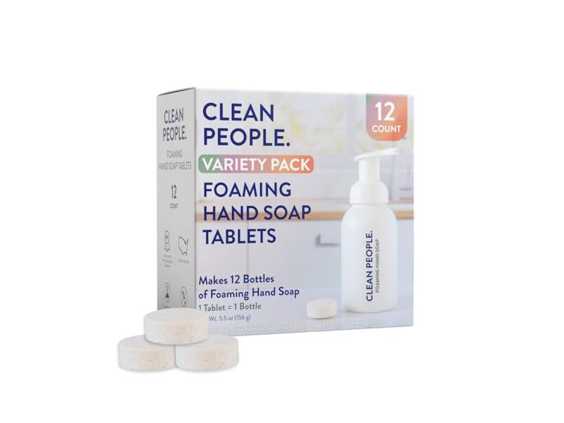 The Clean People Foaming Hand Soap Tablets, 5.5 oz/156 g, Variety Pack, 12 Count