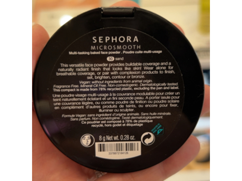 Sephora Collection Microsmooth Multi Tasking Baked Face Powder, 30 Sand, 0.28 oz/8 g