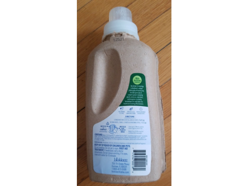 Biokleen Laundry Liquid Detergent, Free & Clear, 64 Loads, 32 fl oz/946 mL