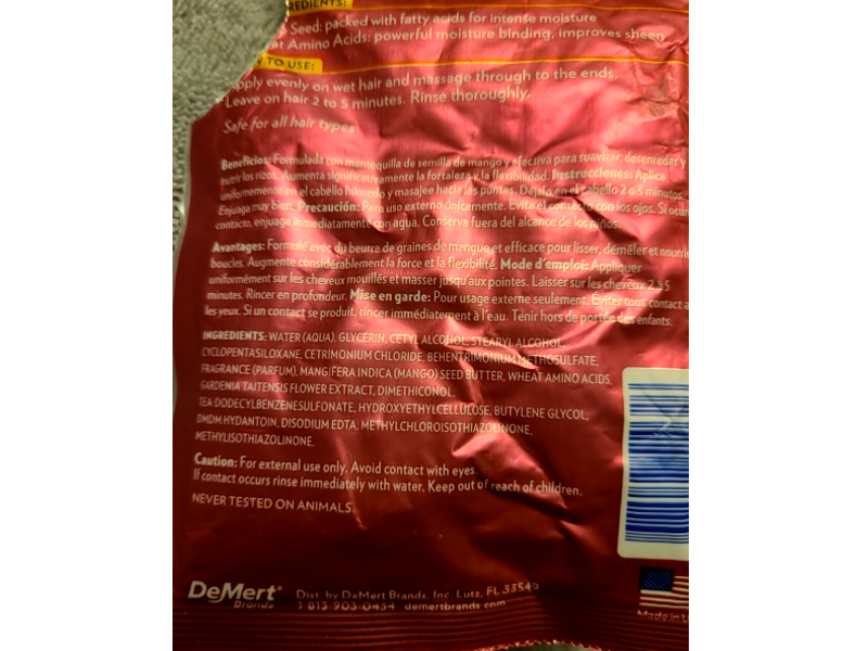 Hi Pro Pac Curl Defining Hair Masque, Maui Mango Seed Butter, 1.75 oz/52 mL