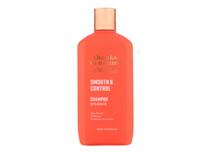 Thanks To Nature Smooth & Control Shampoo, Keratin, 16.9 fl oz/500 mL