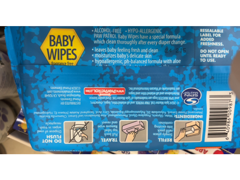 Nickelodeon Baby Wipes, 60 Count