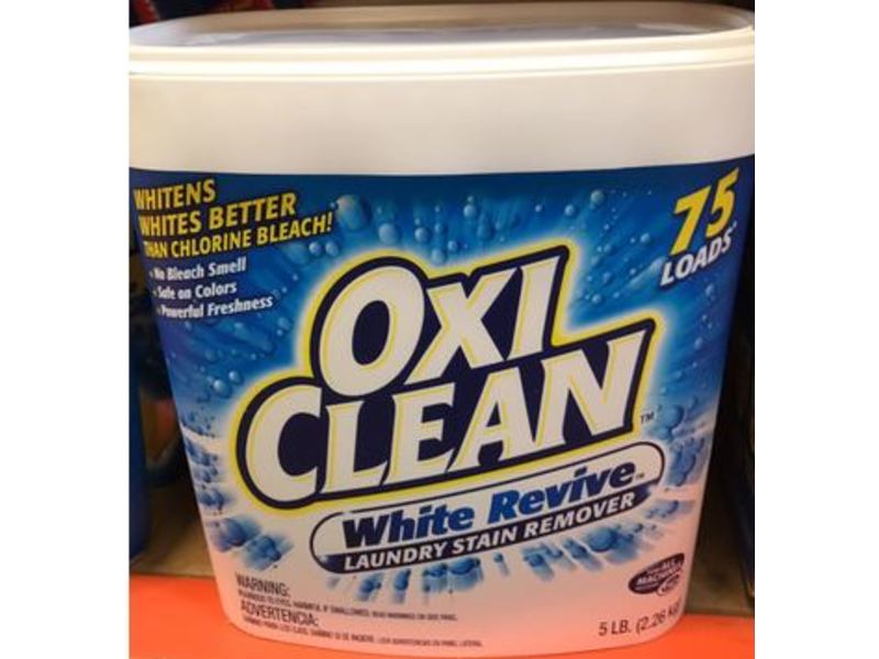 OxiClean White Revive Laundry Whitener + Stain Remover Powder, 5 lb/2.26