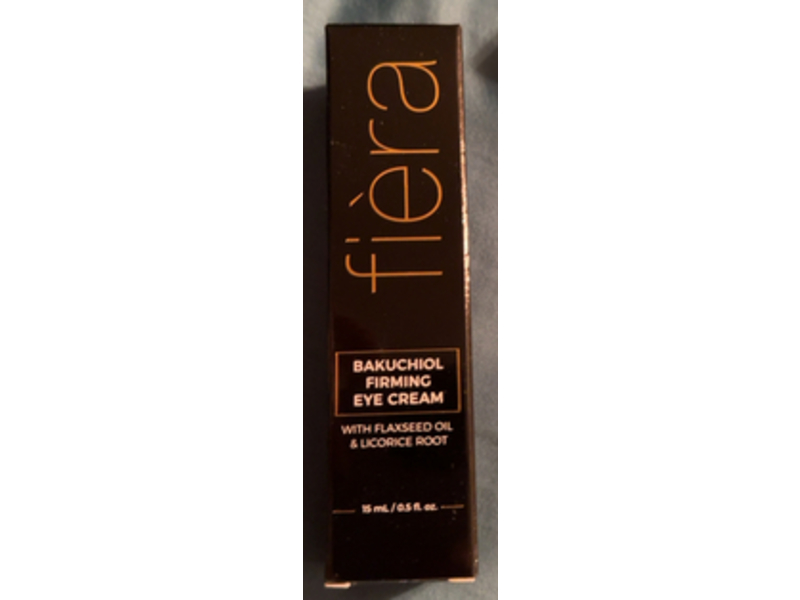 Fiera Bakuchiol Firming Eye Cream, Flaxseed Oil & Licorice Root, 0.5 fl oz/15 mL