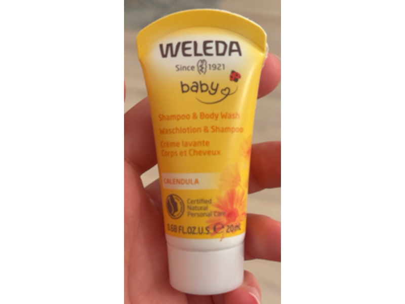 Weleda Baby Shampoo & Body Wash, Calendula, 0.68 fl oz/20 mL