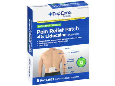 TopCare Pain Relief Patch, Maximum Strength, 6 Count