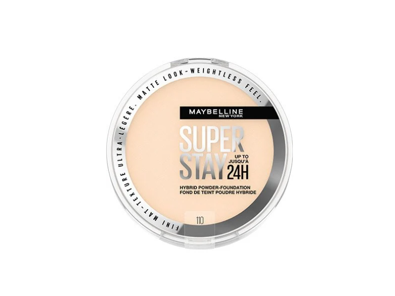 Maybelline Super Stay Up to 24HR Hybrid Powder Foundation, 110, 0.21 fl oz
