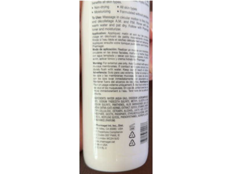 Pharmagel Hydra Cleanse Age Defying Moisturizing Refreshing Extra Gentle Facial Cleanser, 8.5 fl oz/250 mL