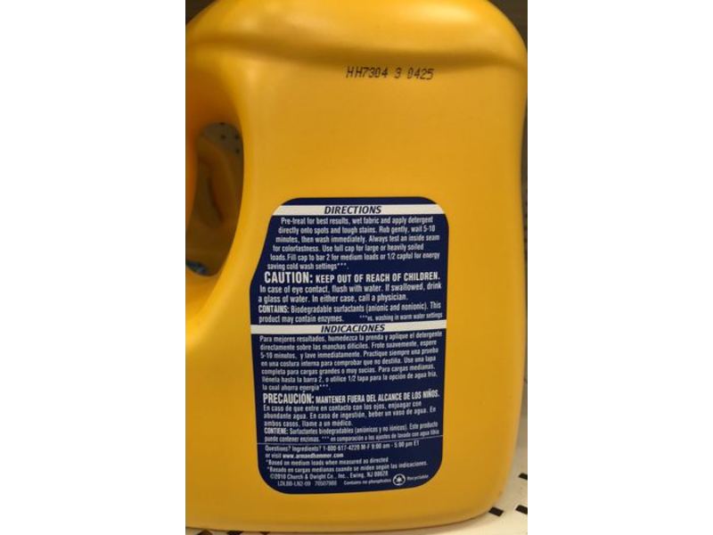 Arm & Hammer Plus OxiClean Liquid Laundry Detergent, Fresh Scent, 75 Loads, 31.25 fl oz/3.88 L