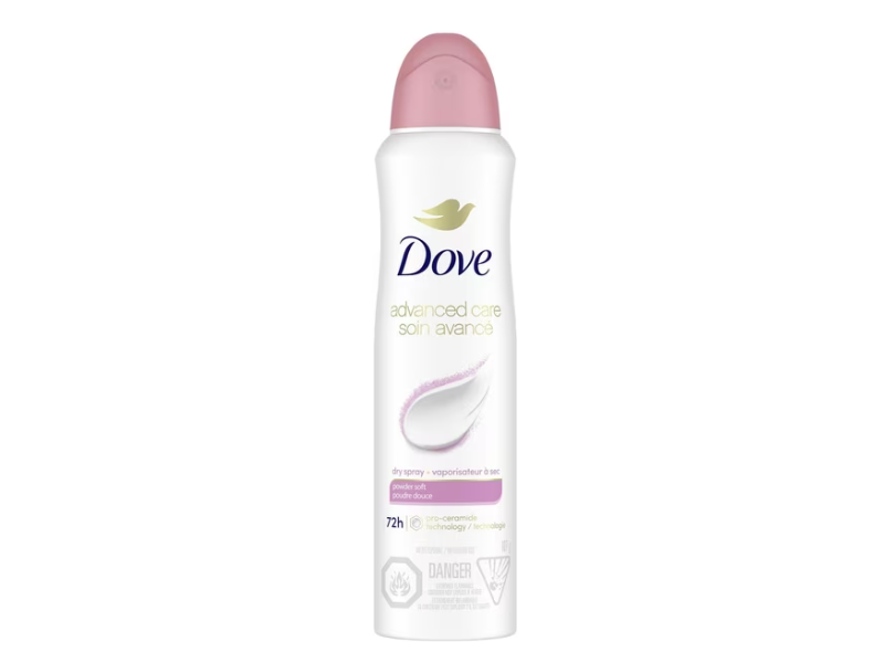 Dove Advanced Care Antiperspirant Dry Spray, Powder Soft , 107 g