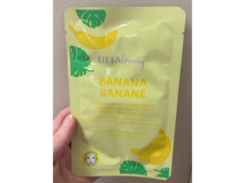 Ulta Beauty Natural Fiber Sheet Mask, Banana, 0.7 oz/20 g