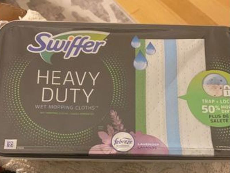 Swiffer Heavy Duty Wet Mopping Cloths, Lavender, 20 Count