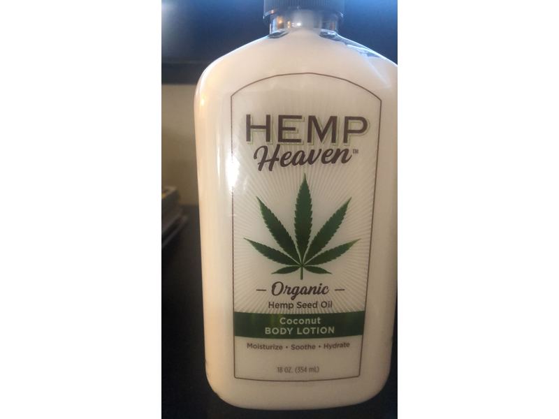 Hemp Heaven Organic Coconut Body Lotion, Hemo Seed Oil, 18 oz / 354 mL