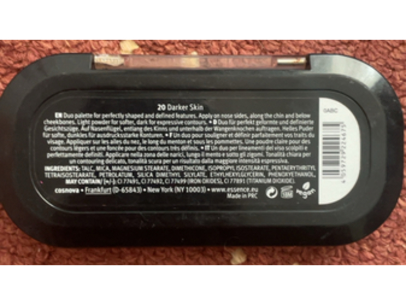 Essence Contouring Duo Palette, 20 Darker Skin, 0.24 oz/7 g
