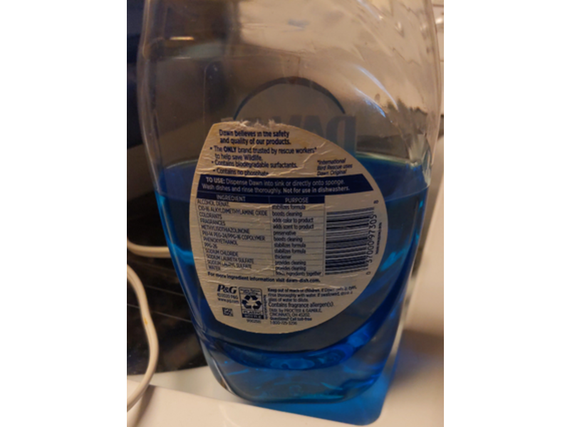 Dawn Dishwashing Liquid, Original, 19.4 fl oz/573 mL