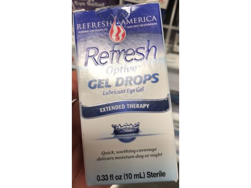 Refresh Optive Gel Drops Lubricant Eye Gel, Extended Therapy, 0.33 fl oz/10 mL