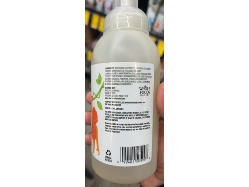 365 Whole Foods Market Kids Foaming Hand Soap, Outstanding Orange, 12 fl oz/355 mL