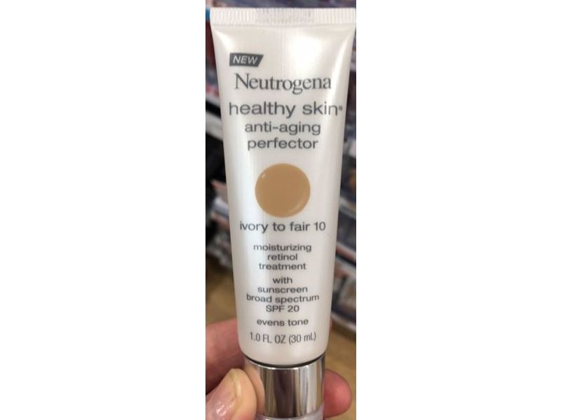 Neutrogena Healthy Skin Anti-Aging Sunscreen Tinted Moisturizer, Ivory/Fair 10, SPF 20, 1 fl oz/30 mL