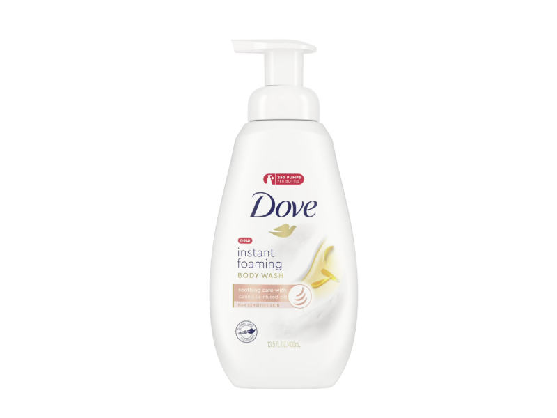 Dove Instant Foaming Body Wash, Calendula-Infused Oils, 13.5 fl oz/400 mL