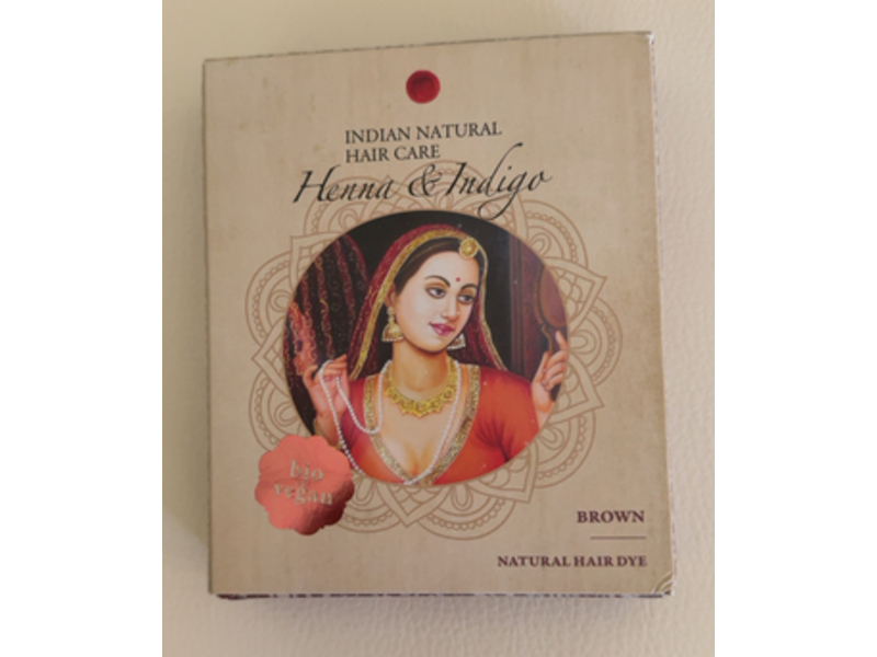 Indian Natural Hair Care Henna & Indigo Hair Dye, Brown, 3.5 oz/100 g