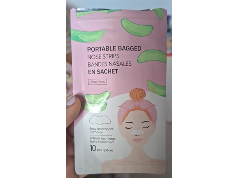 Miniso Portable Bagged Nose Strips, Aloe Vera, 10 Count